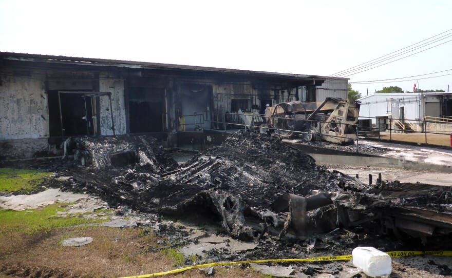 Refrigerated trailers burned after floods knocked out power to the Arkema chemical plant in Crosby, Texas, and the organic peroxides stored inside the trailer ignited. The U.S. Chemical Safety Board is investigating the blazes.