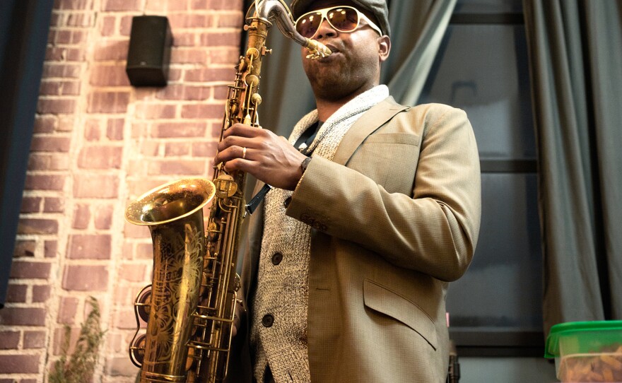 San Francisco Bay Area jazz saxophonist Howard Wiley performs at a Sound & Savor event.