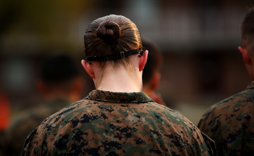 At Camp Lejeune, female marines are enduring the same training and standards as their male counterparts for combat arms.