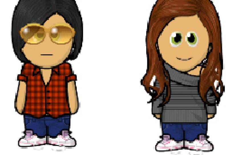 Wanna be friends? Two of the avatars that people created for the study.