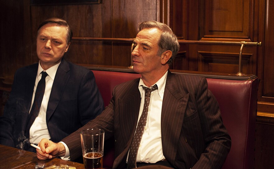 Shaun Dooley as Johnny and Robson Green as DI Geordie Keating
