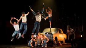 The cast of "The Outsiders" is shown in a Feb. 19, 2023 production photo at La Jolla Playhouse.