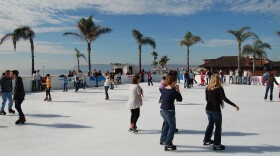 People skate at the Hotel del Coronado's ice rink on Saturday December 4, 2010