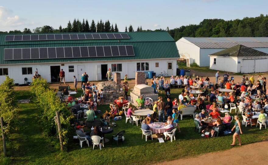 Pizza night on the Stoney Acres Farm in Athens, Wisconsin.