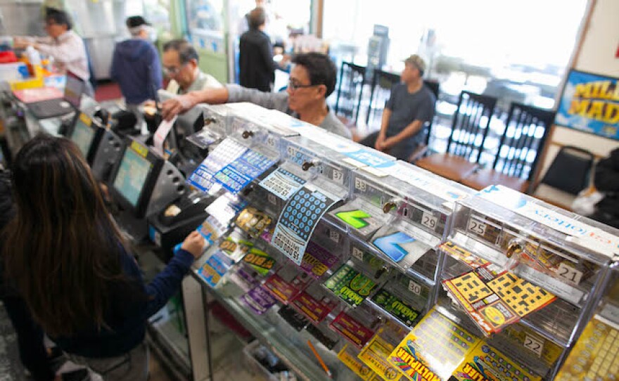 Lottery tickets are shown in this undated photo.