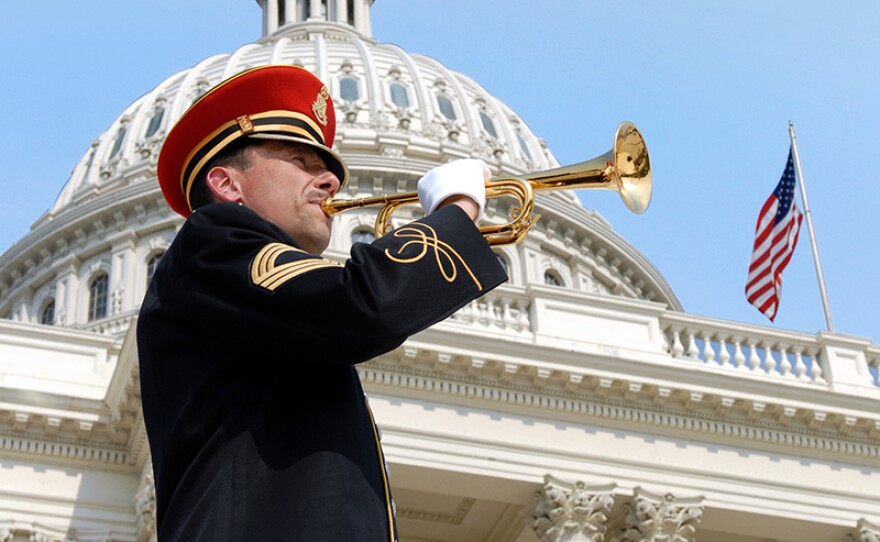 A bugler plays"Taps" in honor of our fallen heroes during the "National Memorial Day Concert," broadcast live from the U.S. Capitol.