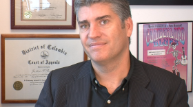 Justin Brooks, Director of the California Innocence Project, in his office at San Diego's California Western School of Law