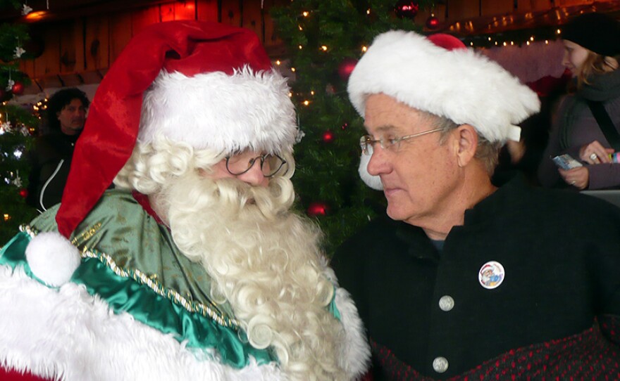 Father Christmas and Joseph Rosendo in Rocher-de-Naye, Montreux from "Christmas In Switzerland."