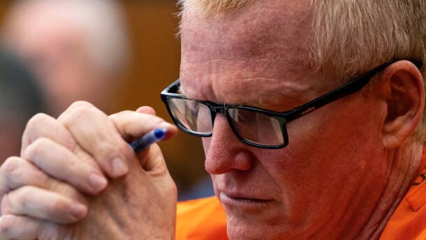 Alex Murdaugh listens to a hearing on his bid for a retrial, on Jan. 16, 2024, at the Richland County Judicial Center in Columbia, S.C. The disgraced former attorney was convicted of killing his wife, Maggie, and younger son, Paul, in June 2021.