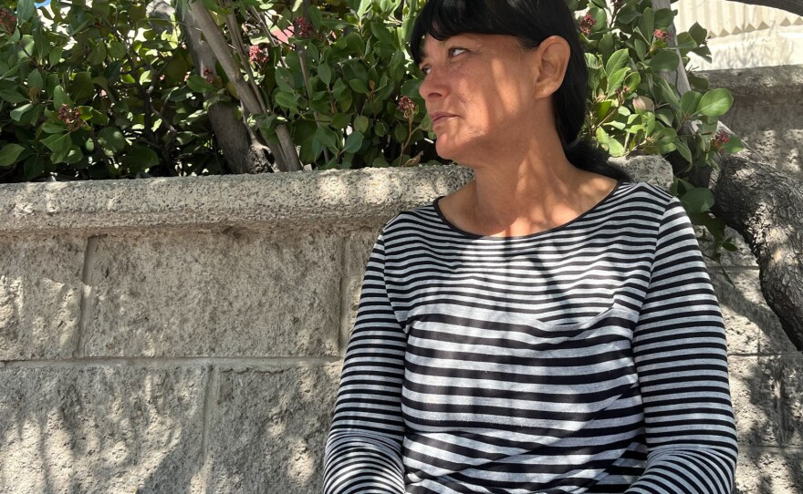 Denise Hernández, an asylum-seeker from Maracaibo, Venezuela, said she and her husband had their shared phone stolen on their journey to the border after being expelled from the U.S. Without one, they have no access to the CBP One app.