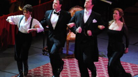 "The Thomashefskys" cast members (l-r): Judy Blazer, Eugene Brancoveanu, Shuler Hensley and Ronit Widmann-Levy.
