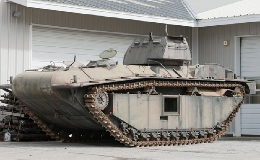 An amphibious warfare vehicle offered during a two-day auction in Portola Valley, July 11-12, 2014.