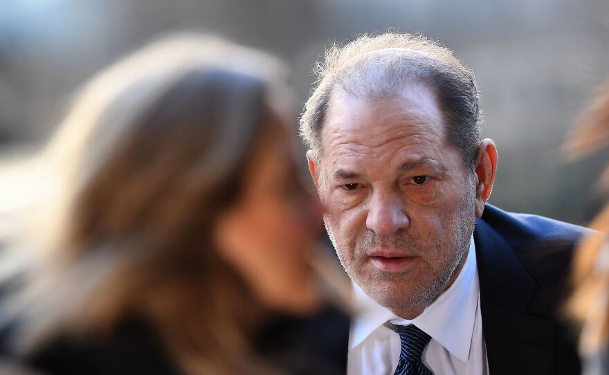 Harvey Weinstein arrives at the courthouse in Manhattan for a hearing last month. The jury convicted the disgraced Hollywood mogul of rape and sexual abuse after six women testified that he sexually assaulted them.