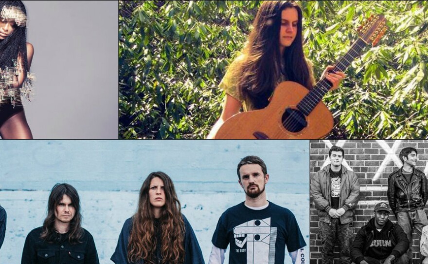 From top left, clockwise: D∆WN, Sarah Louise, Pure Disgust, Oathbreaker.