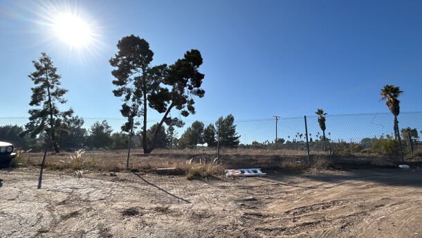 The lot at Sweetwater Road and Troy Street is currently vacant, but the county intends to buy the land from Caltrans. Photo taken on Oct. 28, 2025.