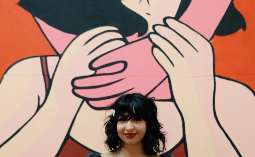 Fifi Martinez is pictured at her 2019 Weird Hues solo exhibition.