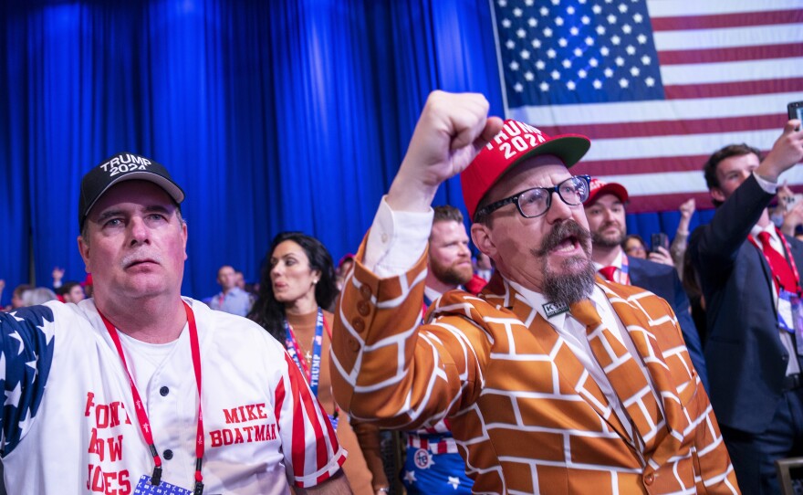 Supporters cheer as former President Donald Trump speaks at the Conservative Political Action Conference, CPAC 2023, Saturday, March 4, 2023, at National Harbor in Oxon Hill, Md.