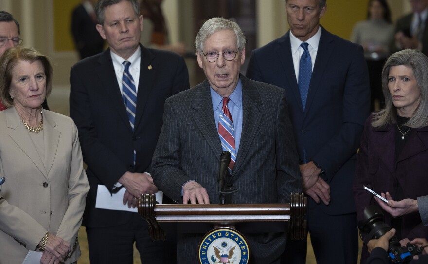 Senate Minority Leader Mitch McConnell addressed the looming debt limit problem during a press conference on January 24.