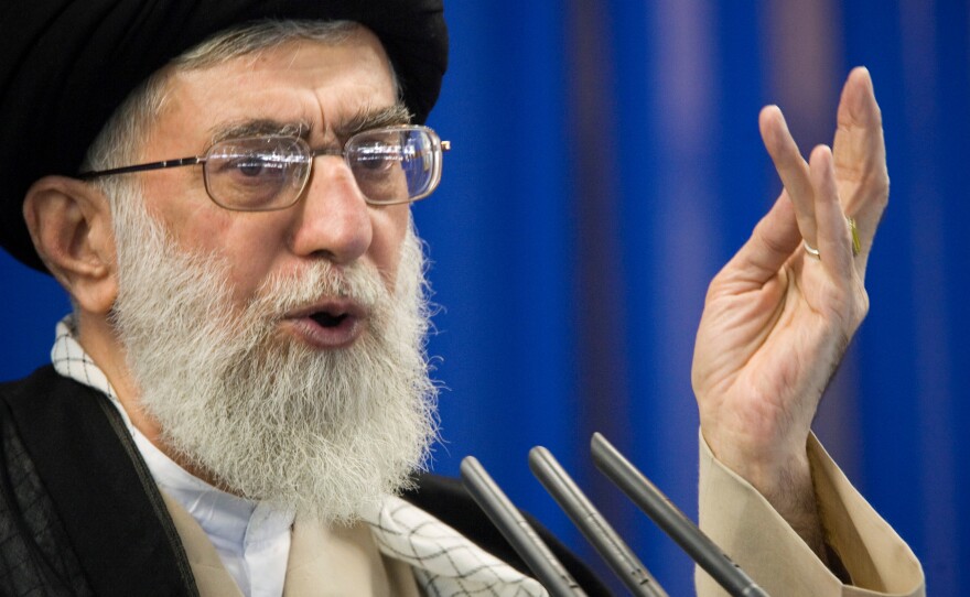 Supreme Leader Ayatollah Ali Khamenei said a "cowardly attack" at a military parade in Iran over the weekend was carried out by a separatist group supported by the U.S. He's seen here speaking in Tehran earlier this month.
