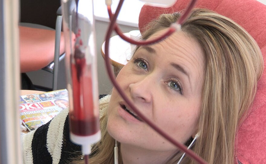 Rowena Kincaid getting chemotherapy.