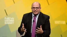 CNN host Brian Stelter, shown in this photograph from 2018, tells NPR he is departing the network after it canceled his media analysis show "Reliable Sources." He had hosted the show for nine years.