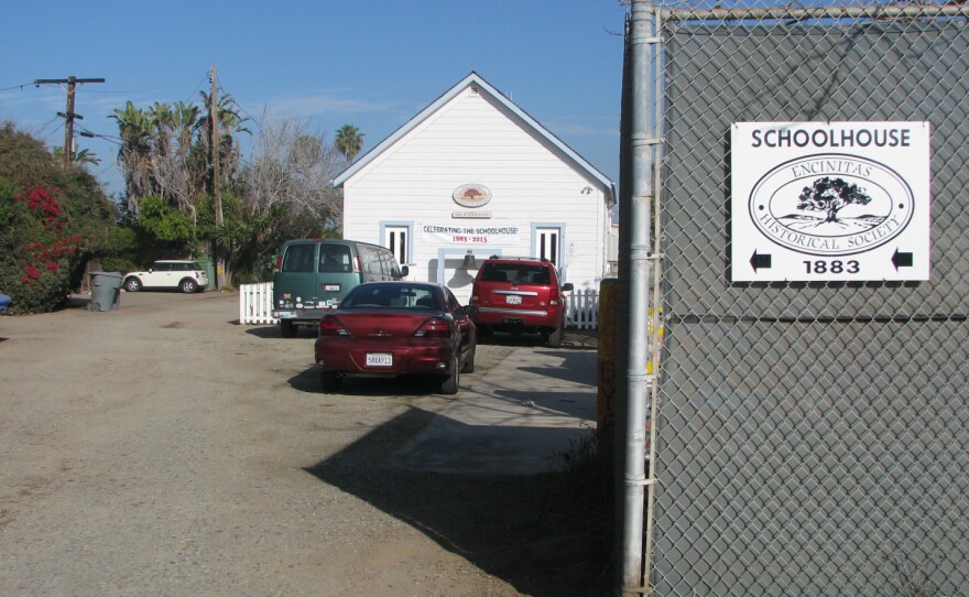 Historic Schoolhouse on the site of Pacific View Elementary in Encinitas, 2014