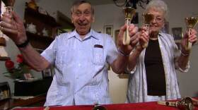 Marlow Cowan, 91, and his wife Fran (pictured) play piano in the lobby of the Mayo Clinic and in other hospitals, nursing and retirement homes, prisons and community centers. This couple has over seven million views on YouTube playing the piano in the Mayo Clinic atrium.