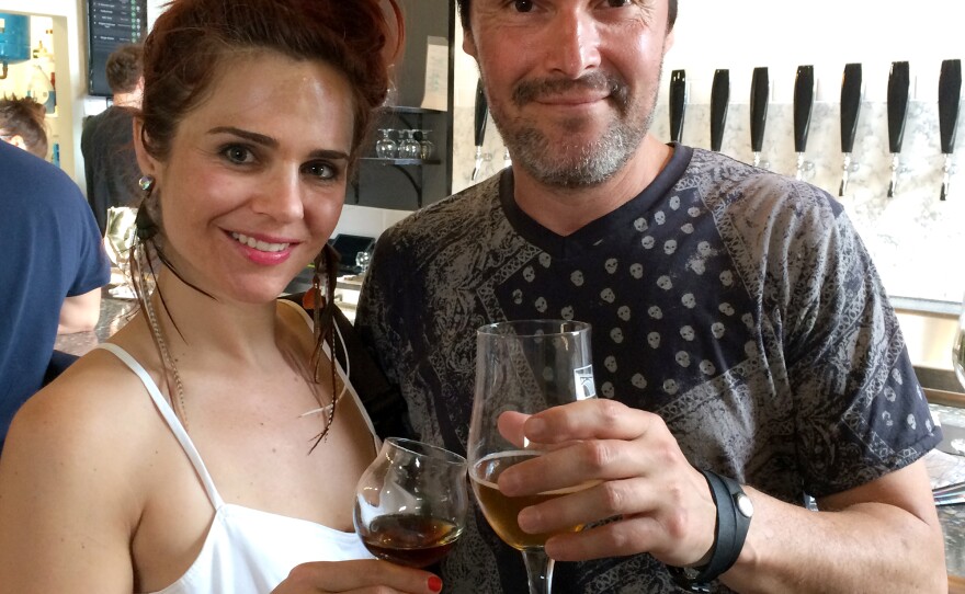 Chana Morrow (left) and Don Ripper are regulars at New District Brewing.