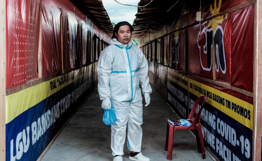 Alejandro Ramilloza II, a nurse at a quarantine facility in the Philippines, says: "The most compelling moment was when our first patient was discharged." After weeks of worry that the patient would not survive, he says, "I was overwhelmed with relief, I was crying. When she said thank you, it felt really nice to be appreciated."
