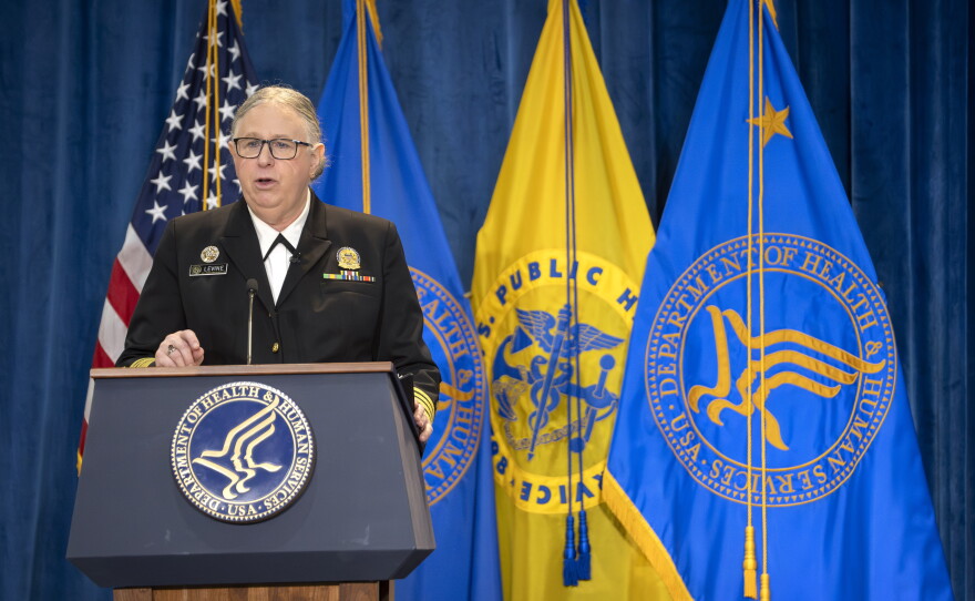 Then-Health and Human Services Assistant Secretary for Health, Admiral Rachel Levine speaks in 2023.