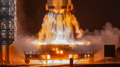 The Shenzhou-23 manned mission launches from the Jiuquan Satellite Launch Center in Jiuquan, northwestern China on Sunday, May 24, 2026.