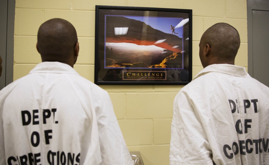 Inmates at the Georgia Diagnostic and Classification Prison in Jackson, Ga., which houses about 2,100 male prisoners.