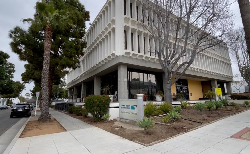 Pictured, North County Transit District's administrative offices in Oceanside, Calif. February 14, 2023.