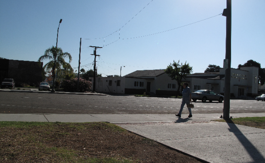 One of the main streets in Escondido where police set up driver's license checkpoints a couple of times a month.