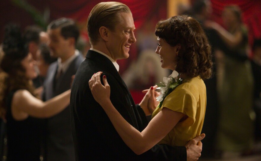 Shown from left to right: Neil Jackson as Harry Spargo and Laura Haddock as Beryl Ballard.