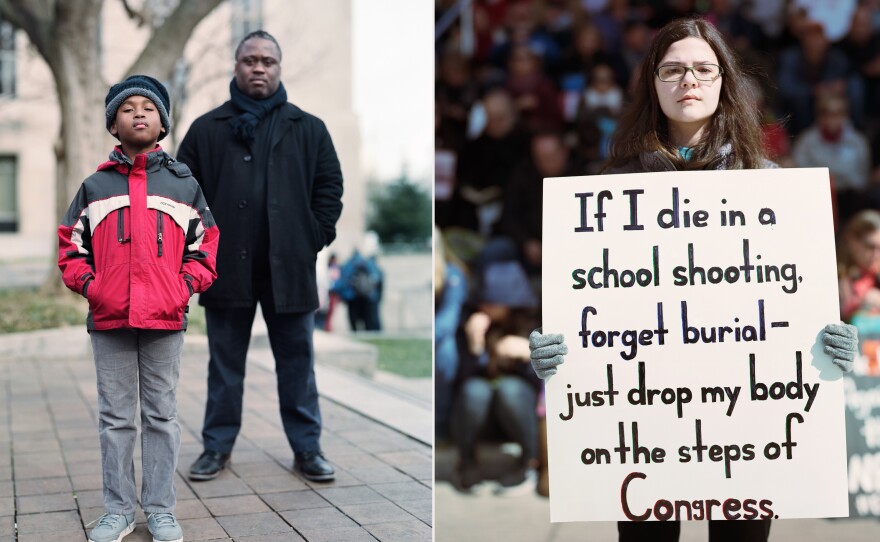 (Left photo) Jonathan Sterling (front) and Mark Sterling (rear); (Right photo) Kiera McLaughlin