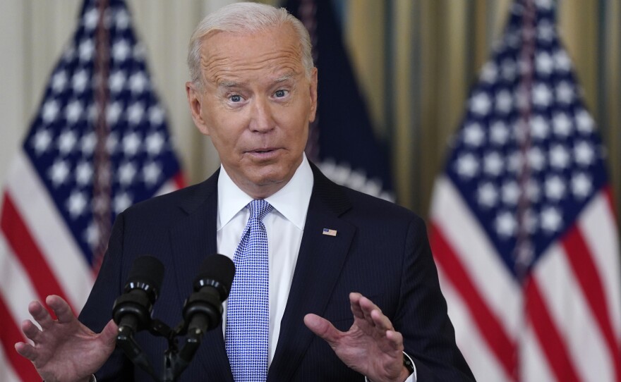 President Joe Biden speaks about the COVID-19 response and vaccinations at the White House on Sept. 24.