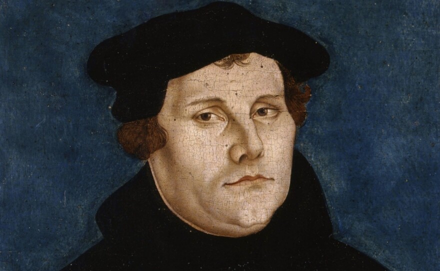 Martin Luther painted by Lucas Cranach the Elder in 1529.