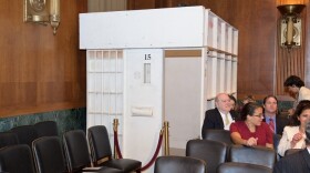 To illustrate living conditions under solitary confinement, a Senate Judiciary subcommittee erected a cell replica inside a Capitol Hill hearing room on Tuesday.