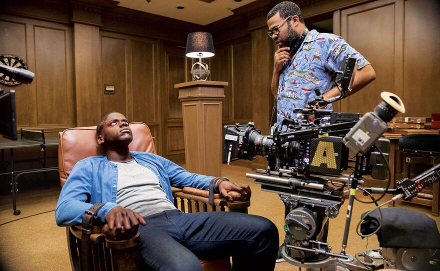 Jordan Peel on the set of "Get Out," his feature writing and directing debut.