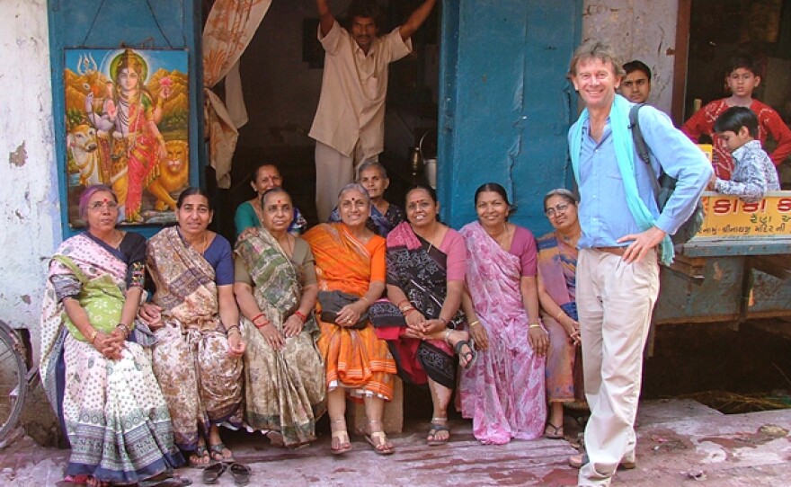 Michael Wood with local women in Mathura after the Holi festival. Sixty years after India secured independence, Michael Wood sets out on an epic journey "over 10,000 years and 10,000 miles" to uncover the fabulous sights and sounds, the dazzling achievements and the dramatic history of an ancient, prosperous and influential civilization.