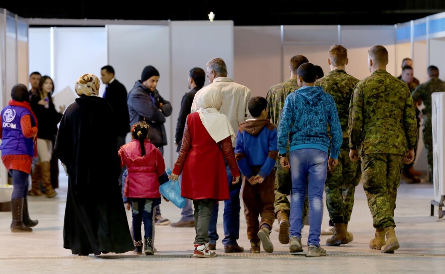 Syrian refugees wait at Marka Airport in Amman, Jordan, this week to complete their migration procedures to Canada.