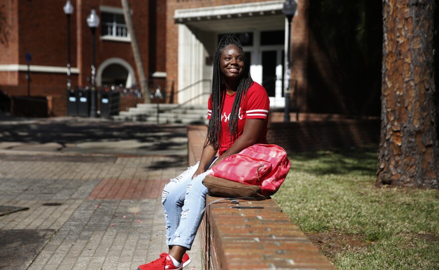 On campus and in class, Parks blends in, just another student. She relishes it; her courses are her escape.