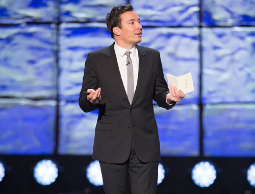Comedian Jimmy Fallon pays tribute to Jay Leno, winner of the 17th annual Mark Twain Prize for American Humor.