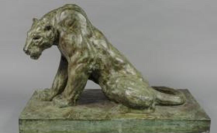 A sculpture by Arthur Putnam, part of San Diego Museum of Art's Ferocious Bronze exhibit.