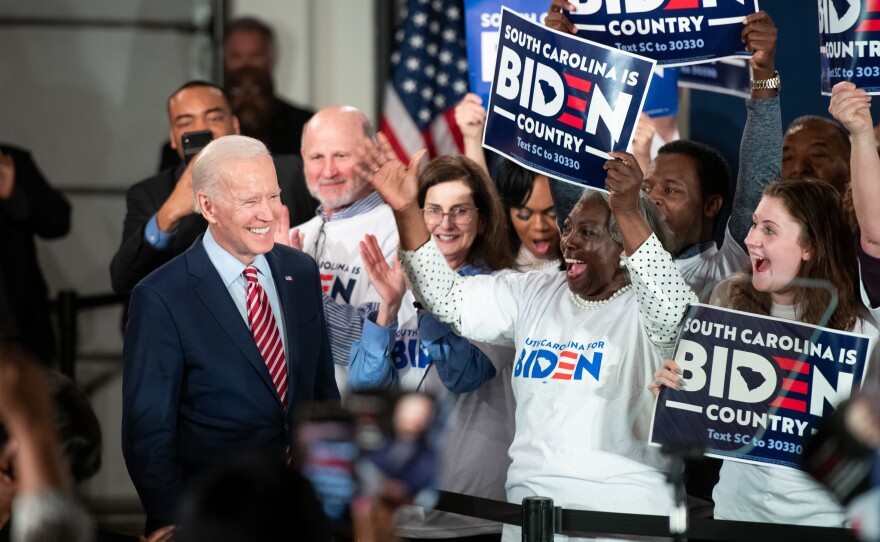 Biden has one last shot in South Carolina, and that's where he was on Tuesday night instead of waiting for results in New Hampshire.