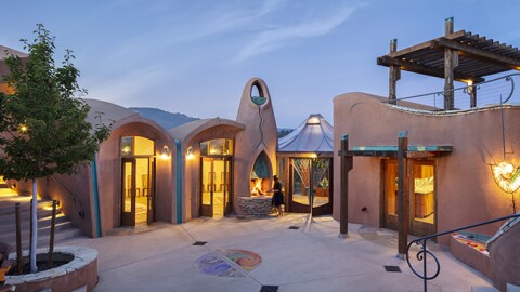 James Hubbell’s artist compound, panoramic view