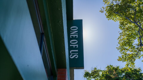 The sign above One of Us, a women's sports bar in North Park, San Diego, is shown on July 22, 2026.