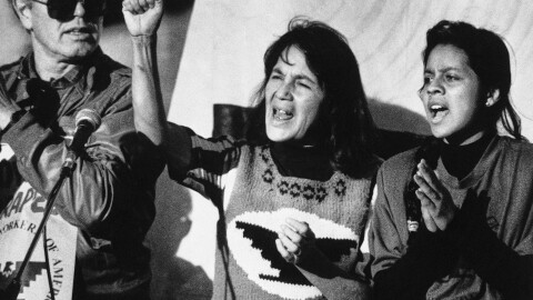 Dolores Huerta is seen at the California Democratic Party's 2025 State Convention at the Anaheim Convention Center in Anaheim, May 31, 2025.
