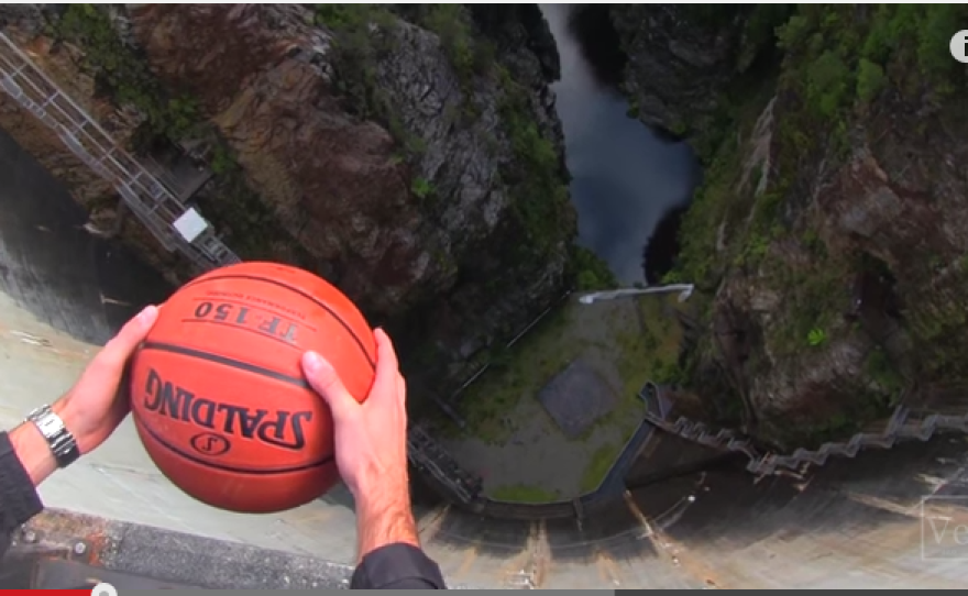 Putting some spin on the ball.